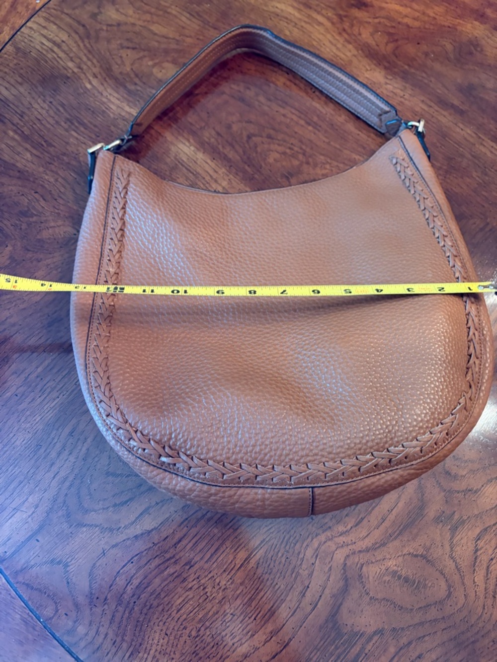 Rebecca Minkoff Pebbled Leather Shoulder - Whipstitch Brown Hobo - Picture 14 of 16
